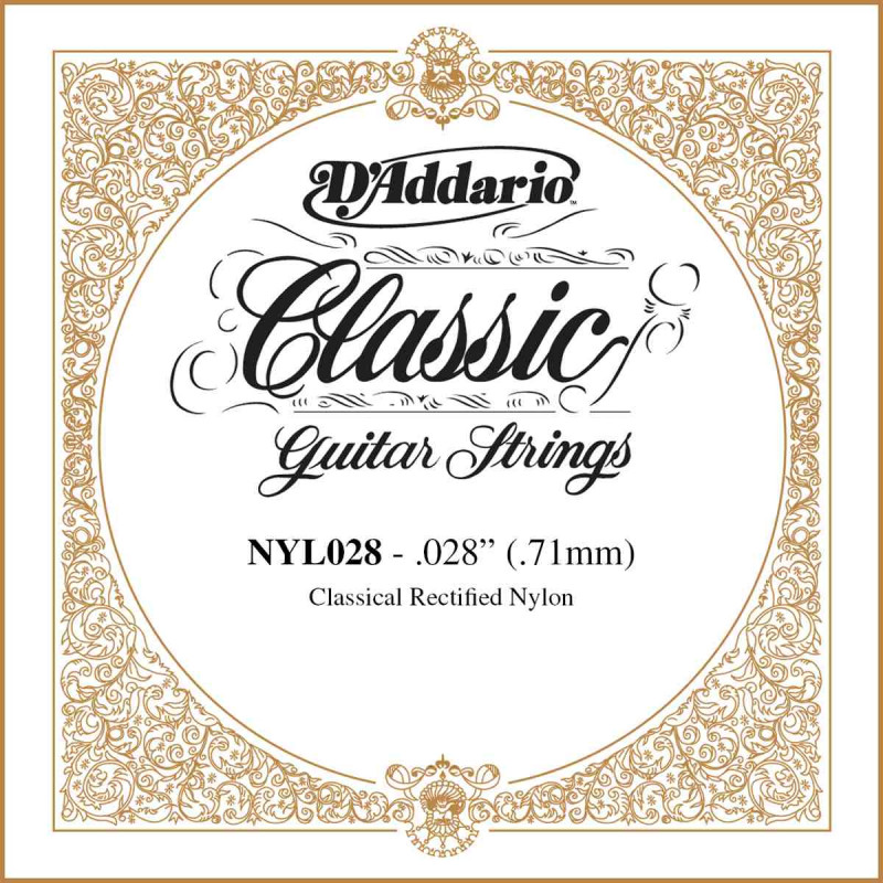 Corde au détail guitare classique D'addario Classics NY028 tirant 28