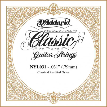 Corde au détail guitare classique D'addario Classics NY031 tirant 31