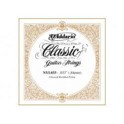 Corde au détail guitare classique D'addario Classics NY033 tirant 33