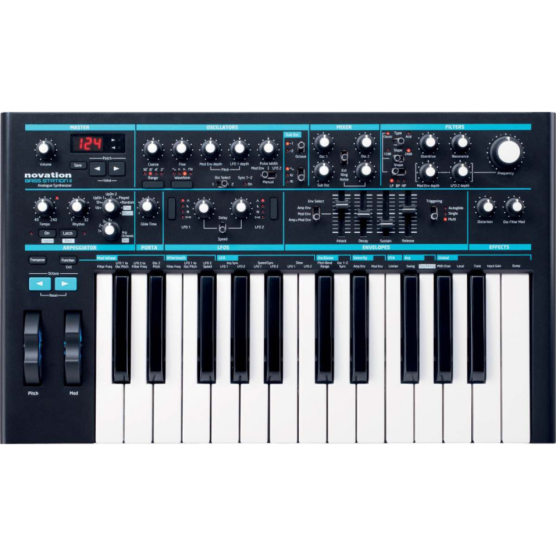 Novation Bass Station II - synthétiseur analogique 25 touches, USB