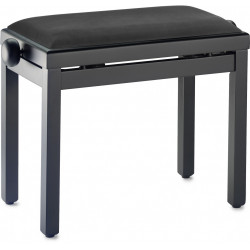 Banquette Piano Stagg PB39 Noir mat velours lisse noir