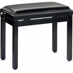 Banquette Piano Stagg PB39 Noir brillant skai noir