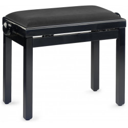 Banquette Piano Stagg PB39 Noir brillant velours lisse noir