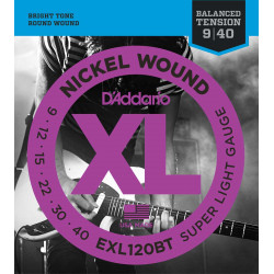 D'Addario EXL120BT - Super Light 9-40 - Jeu de cordes guitare électrique