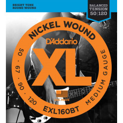 D'addario  EXL160BT medium 50-120 - Jeu de cordes basse  4 cordes