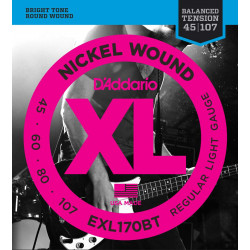 D'addario  EXL170BT Light 45-107 - Jeu de cordes basse  4 cordes