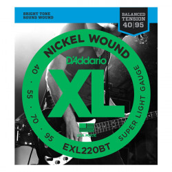 D'addario  EXL220BT super light 40-95 - Jeu de cordes basse  4 cordes