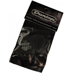12 mediators Dunlop Tortex Pitch black 1.00 mm - 488P100