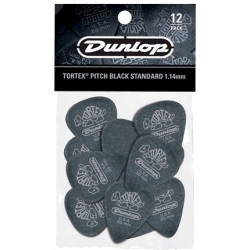 12 mediators Dunlop Tortex Pitch black 1.14 mm - 488P114