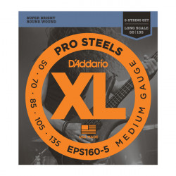 D'addario EPS160-5 Médium 50-135 - Jeu de cordes basse électrique 5 cordes