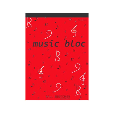 Bloc de musique 12 portées 100 pages