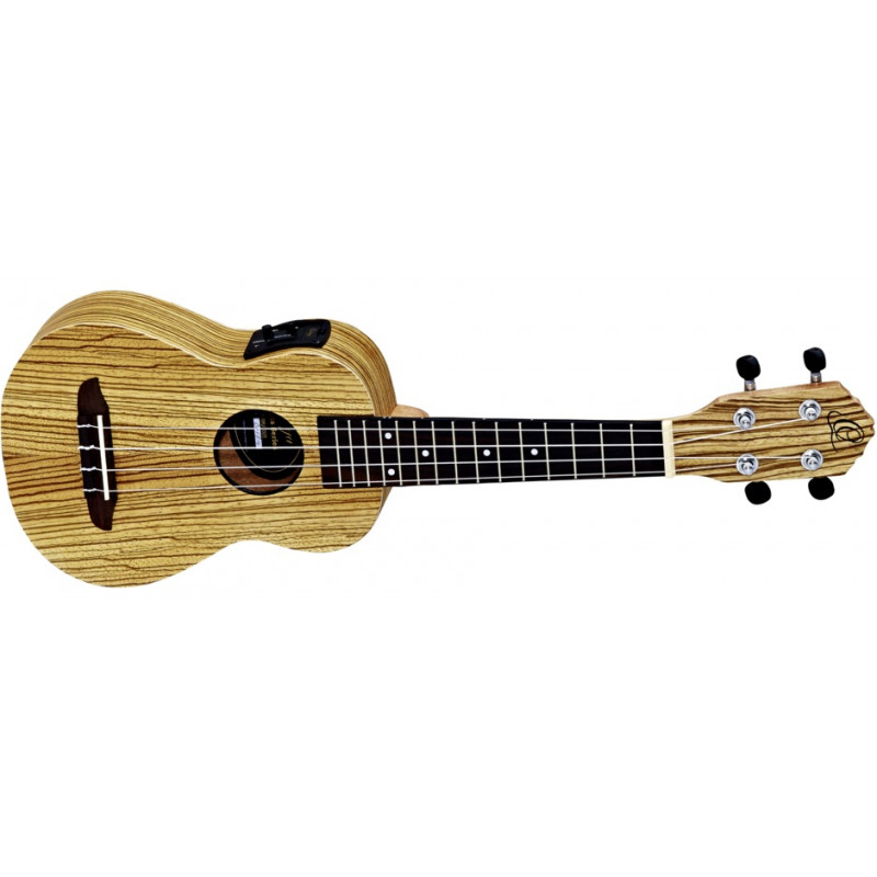 Ukulele Soprano électro Ortega Zebra RFU10ZE (+ housse)