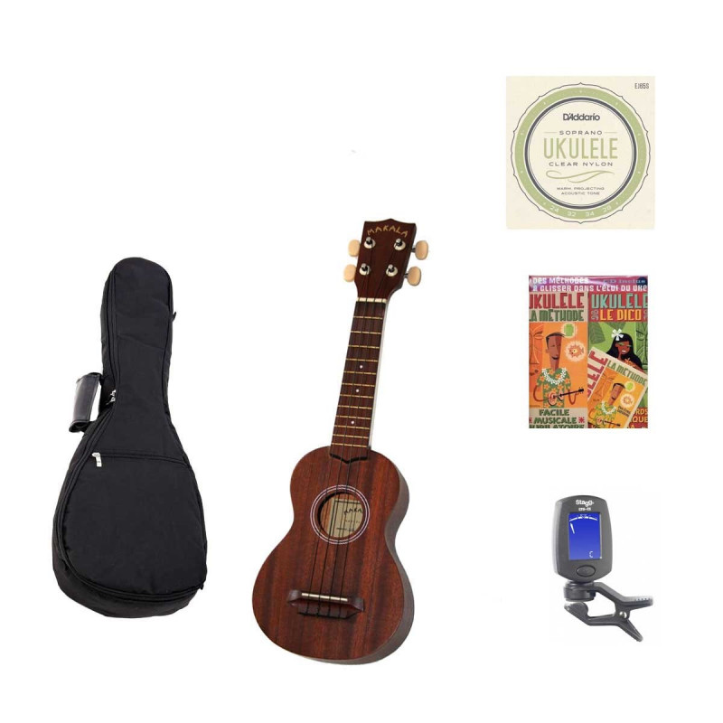 Pack débutant Ukulele Soprano Kala Makala MK-S