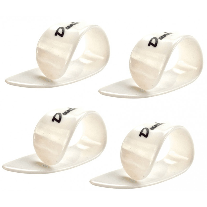 Dunlop 9003P - Players's pack de 4 onglets pouce blanc Large Dunlop 9003P - Players's pack de 4 onglets pouce blanc Large