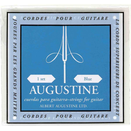Augustine Standard Bleu Tirant Fort - Jeu de cordes guitare classique