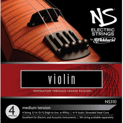 D'addario Ns 310 Electric strings - Jeu de cordes Violon électrique  4/4