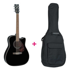 Pack Yamaha FX370C BL noire - Guitare électroacoustique (+ housse)