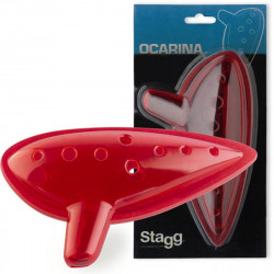 Ocarina plastique Stagg rouge