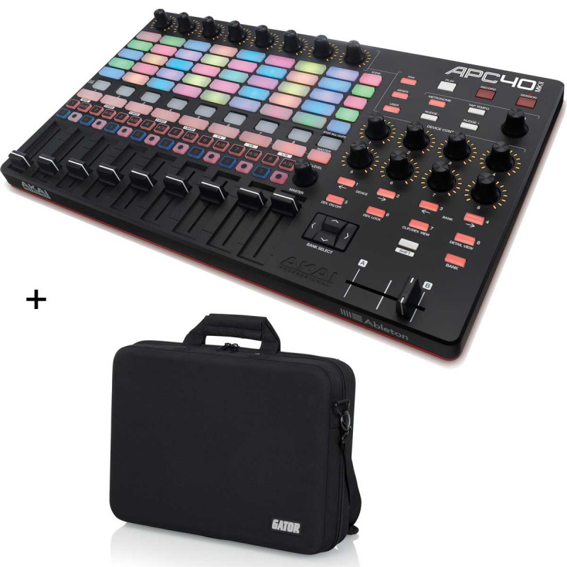 Pack Akai APC40 MK2 - Surface de contrôle + étui de transport Gator