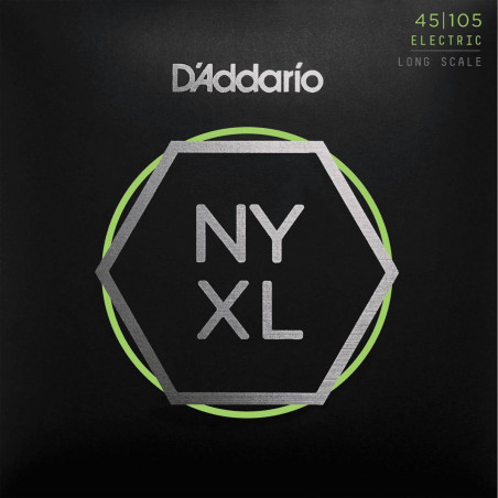 D'Addario NYXL45105 - Light top Med Bottom 45-105 - Jeu de cordes guitare basse