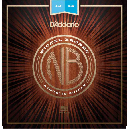 D'Addario NB1253 Light 12-53 - Jeu de cordes pour Guitare acoustique