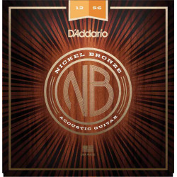 D'Addario NB1256 Light Top Med Bottom 12-56 - Jeu de cordes pour Guitare acoustique