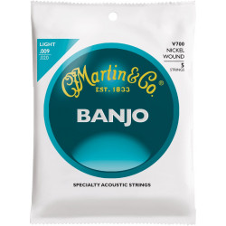 Martin V700 light 9-20 - Jeu de cordes Vega pour Banjo 5 cordes