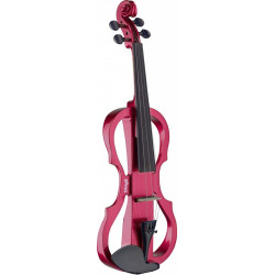 Pack Violon électrique Stagg EVN X-4/4 rouge métallique + étui + casque