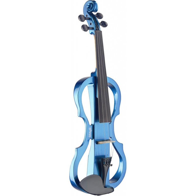 Pack Violon électrique Stagg EVN X-4/4 bleu métallique + étui + casque