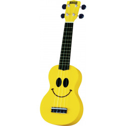 Mahalo U-SMILE-YW - Ukulele Smiley Jaune + Housse