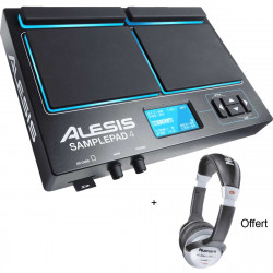 Pack Alesis Sample Pad 4 - 4 Zones + lecteur de samples + Casque offert