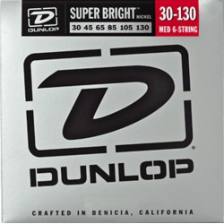 Dunlop Super Bright Stainless Steel Médium 30-130 - Jeu 6 cordes guitare basse