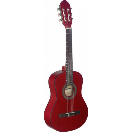 Stagg C410 M RED - Guitare classique enfant 1/2 rouge