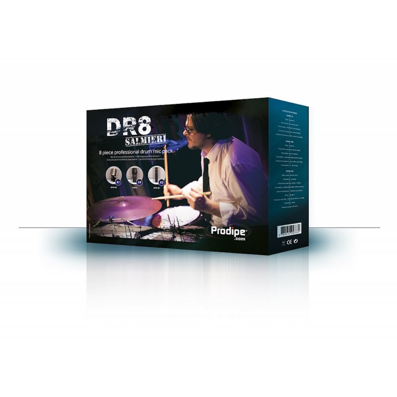 Prodipe DR8 - Set de 8 microphones pour batterie  Claude Salmiéri