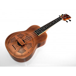 Ukulele Koki'o Resonator brass concert (+ étui) - finition champagne