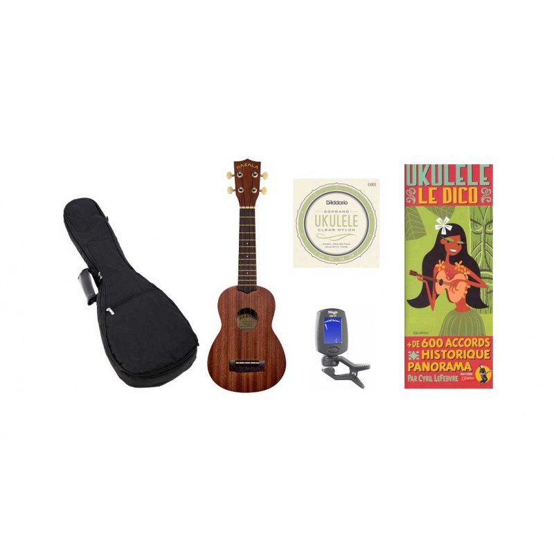 Pack débutant Ukulele Soprano Kala Makala MK-S