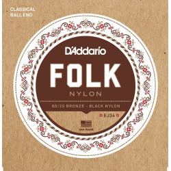 D'addario EJ34  - Jeu Cordes guitare classique ou Folk à Boule