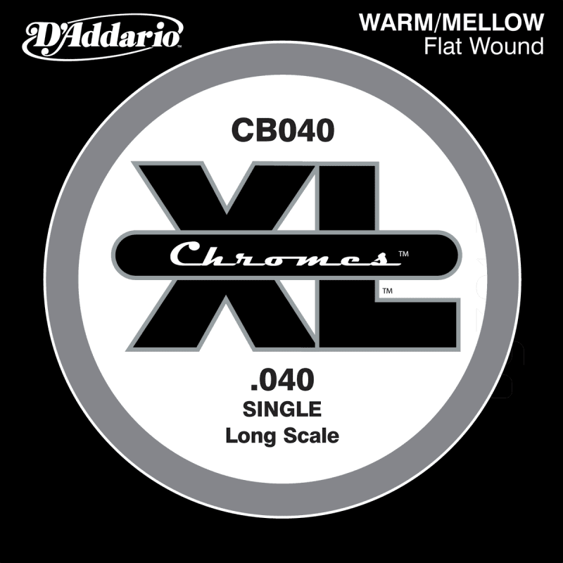 Corde au détail Guitare basse filet plat 040 - D'Addario XL CB040