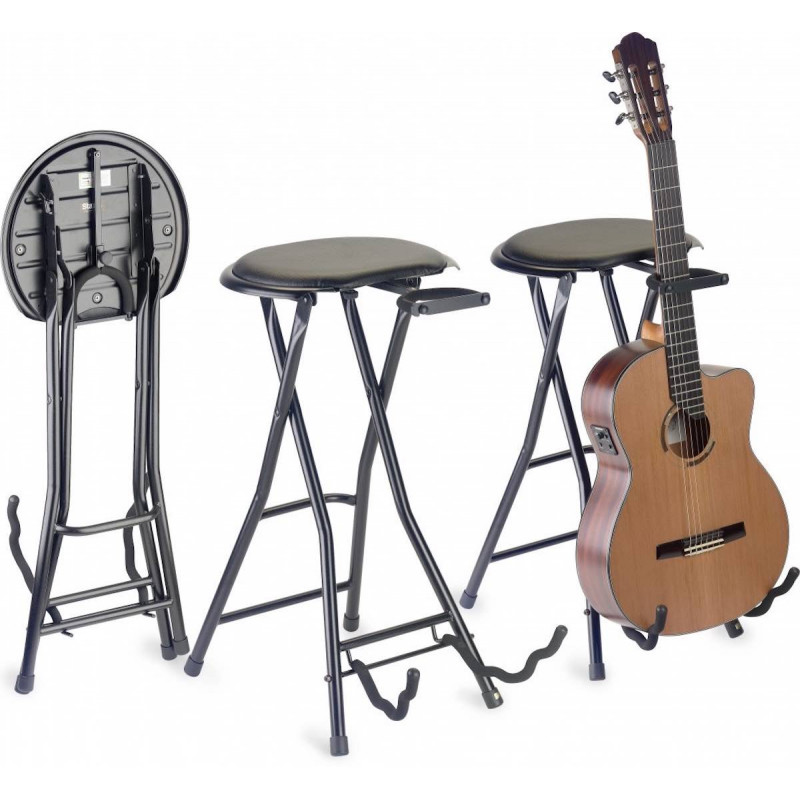 Stagg GIST-350 - Tabouret avec stand incorporé Stagg GIST-350 - Tabouret avec stand incorporé
