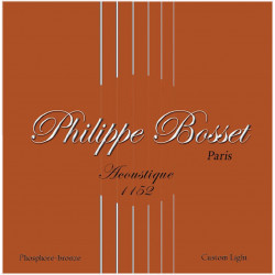 Jeu de cordes guitare acoustique Philippe Bosset Phosphore Bronze 11-52