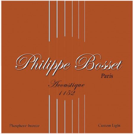 Jeu de cordes guitare acoustique Philippe Bosset Phosphore Bronze 11-52