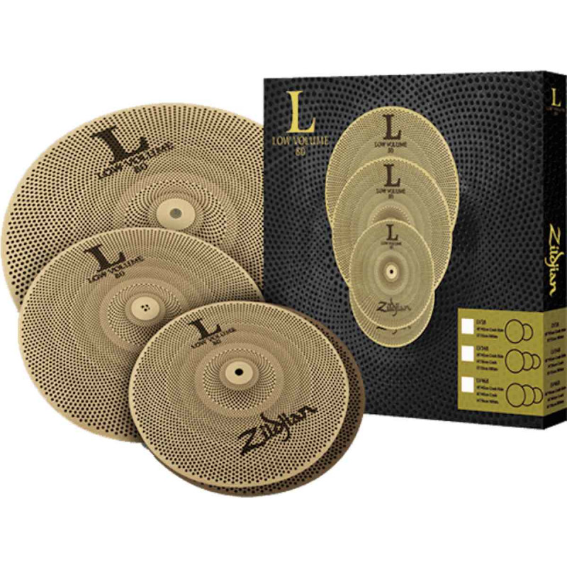 Zildjian LV348 - Pack cymbales Low Volume 13''14 et 18''