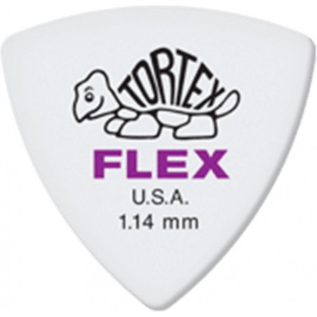 Médiator Dunlop Tortex Flex triangle  1.14 mm - 456R114