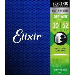 Elixir Optiweb 19077 - Jeu de cordes guitare électrique 10-52