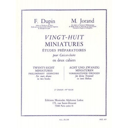 28 Miniatures pour caisse claire  - DUPIN/JORAND - Partitions Caisse claire vol 2