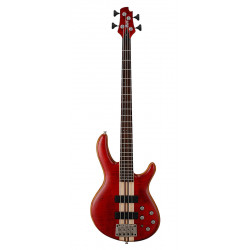 Cort Artisan A4 plus FMMH - Rouge cerise pores ouverts - Guitare basse