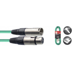 Stagg SMC6 CGR - Câble Microphone XLR - 6 mètres vert