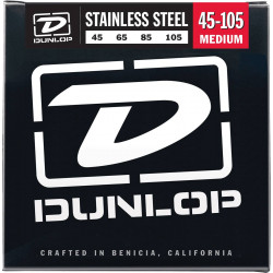 Dunlop DBS45105 Stainless Steel Medium 45-105 - Jeu cordes guitare basse
