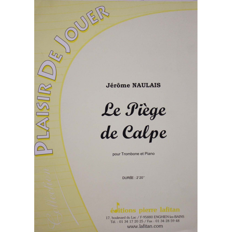 Le piege de calpe - jérôme Naulais - Trombone et piano