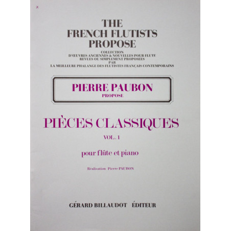 Pièces classiques Volume 1 - Pierre Paubon - Flûte et piano